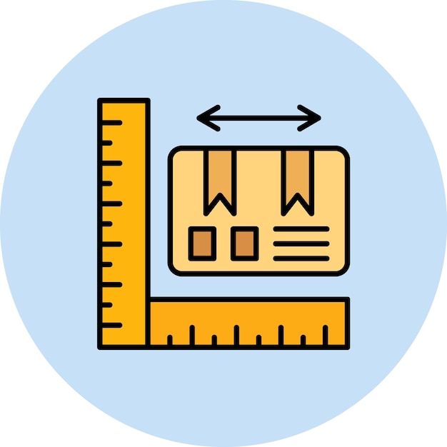 Vector parcel size flat illustration