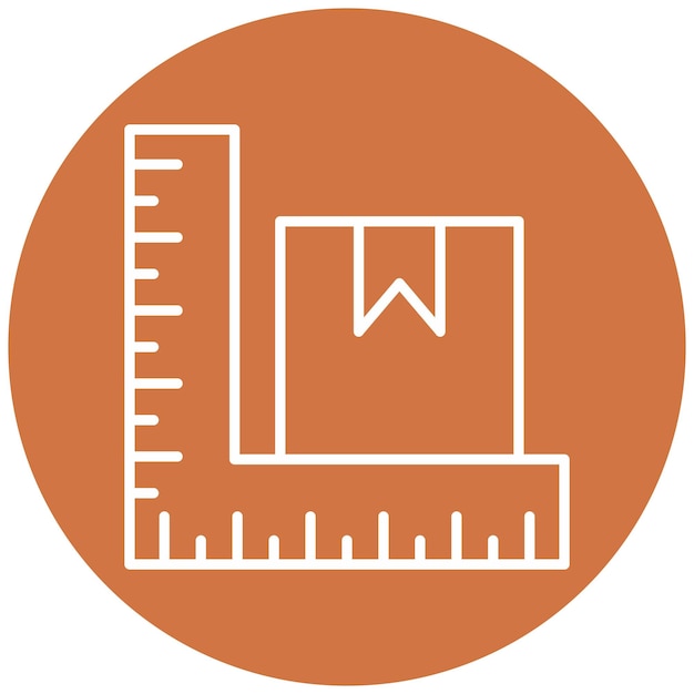 Vector parcel size icon style