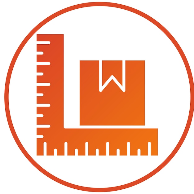 Vector parcel size icon style