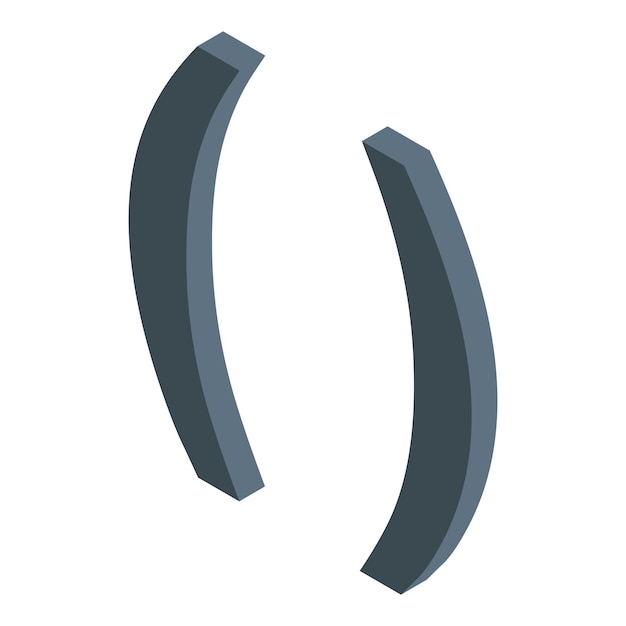 Vector parentheses brackets creating code block programming