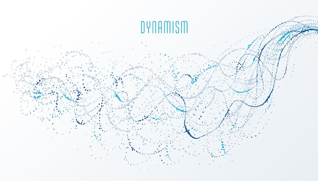 Vector particle flow array colorful vector abstract background, life forms bio theme microscopic design, dynamic dots elements in motion.