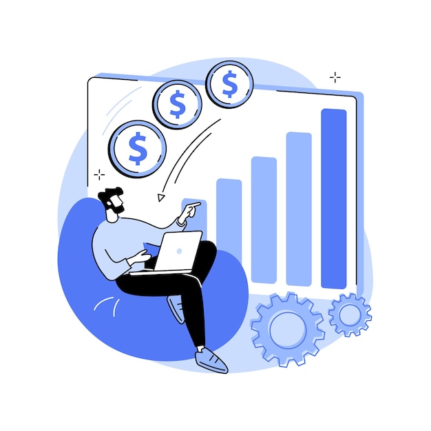 Vector passive income abstract concept vector illustration