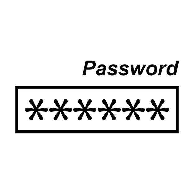 Vector password logo design