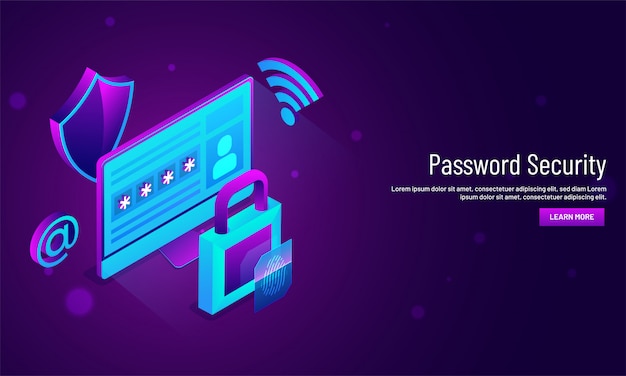 Vector password security concept
