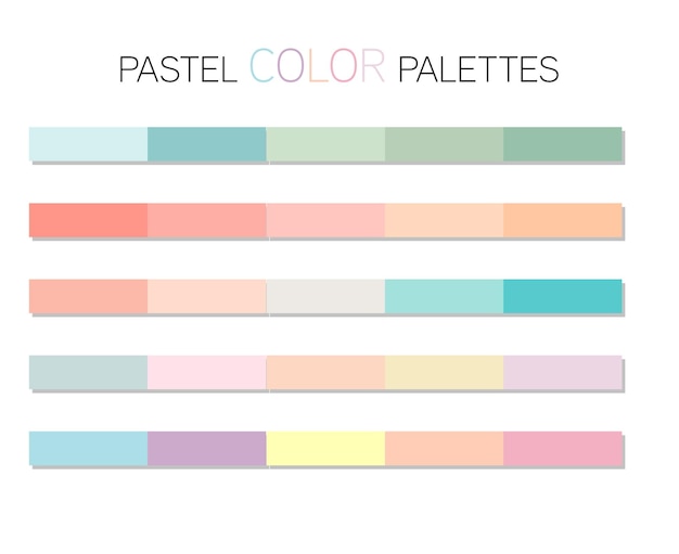 Vector pastel colors