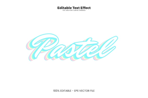 Vector pastel editable text effect in modern trend style premium vector