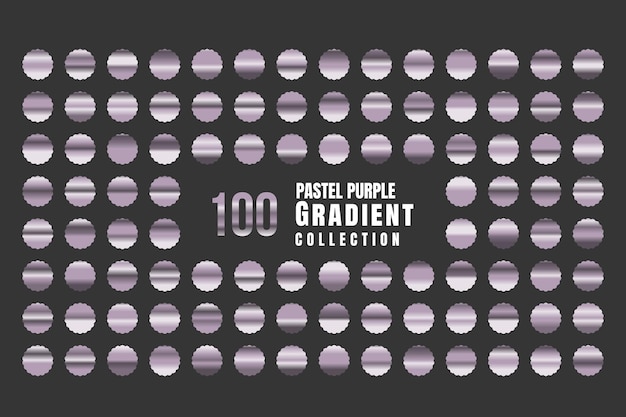 Vector pastel purple gradient collection