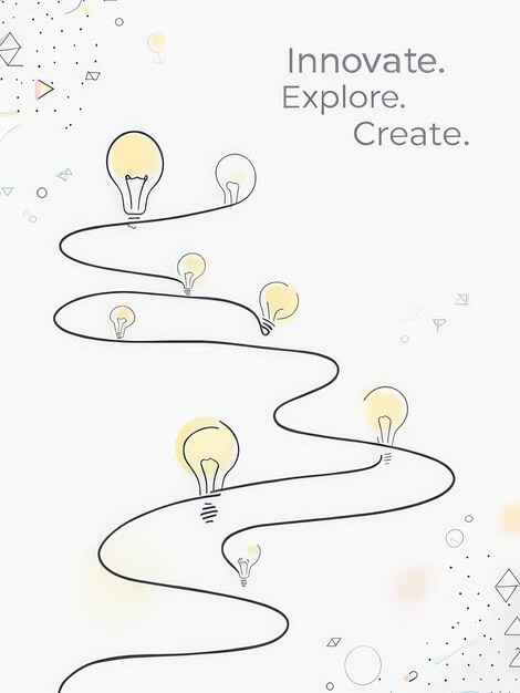 Vector pathway illuminated a journey through energy and innovation