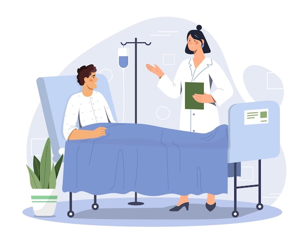 Vector patient and doctor