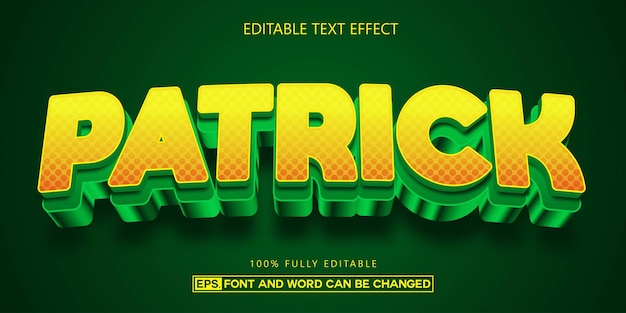 patrick editable text effect