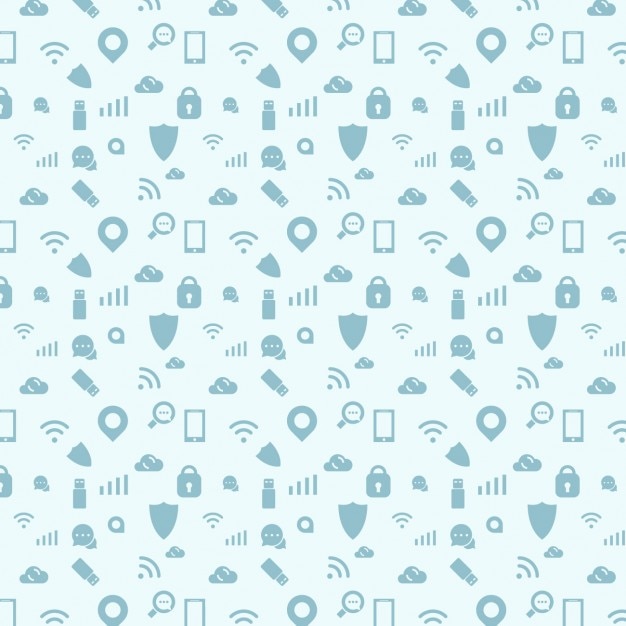 Vector pattern design made of connection icons