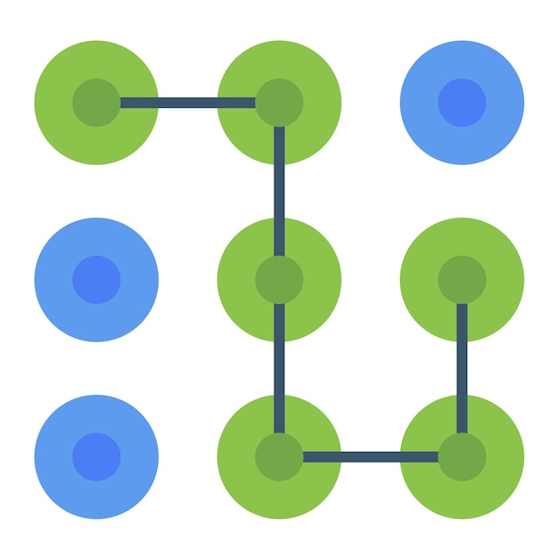Vector pattern lock flat illustration