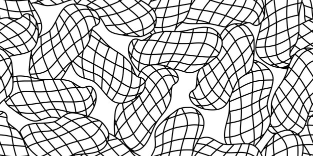 Vector peanut seamless pattern