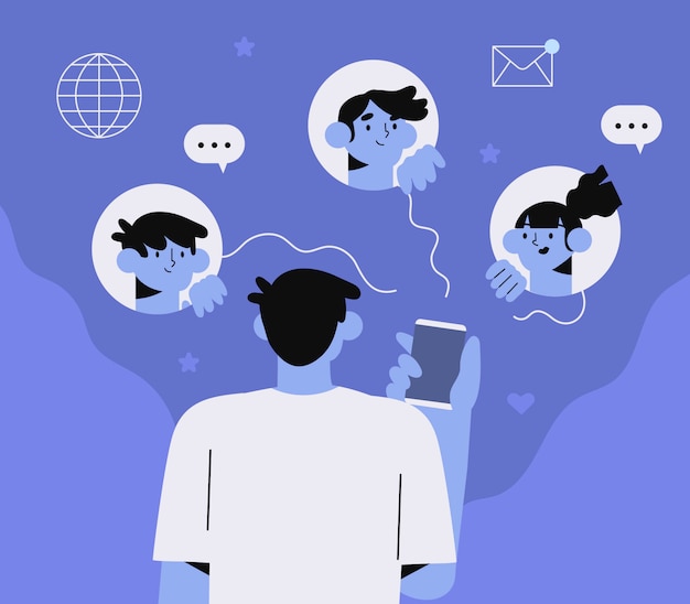 Vector people chatting.