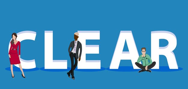 Vector people on clear for web mobile app presentations