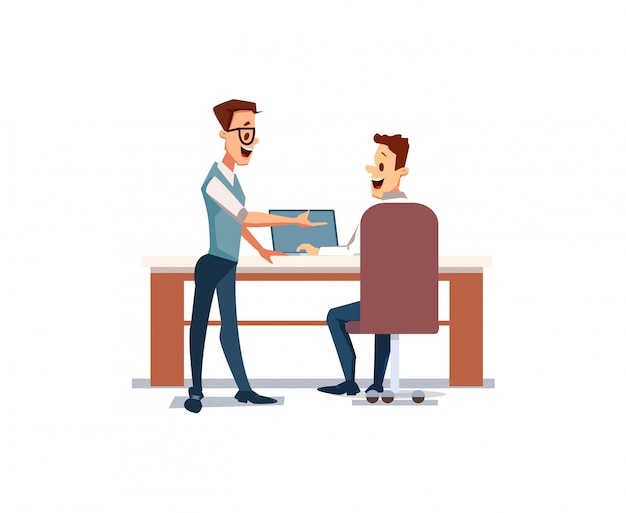 Vector people work in office