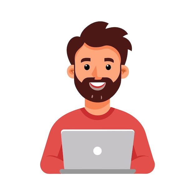 Vector people working in the office vector illustration