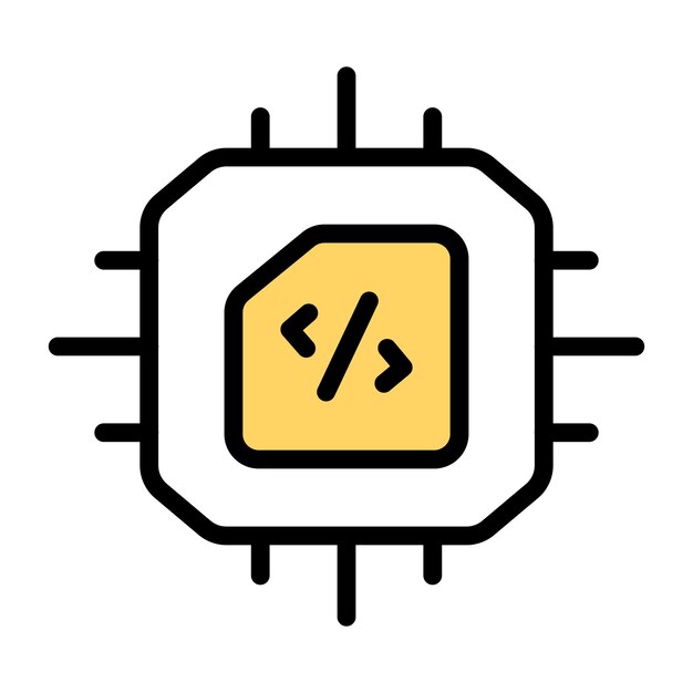 Vector perfect design icon of microchip