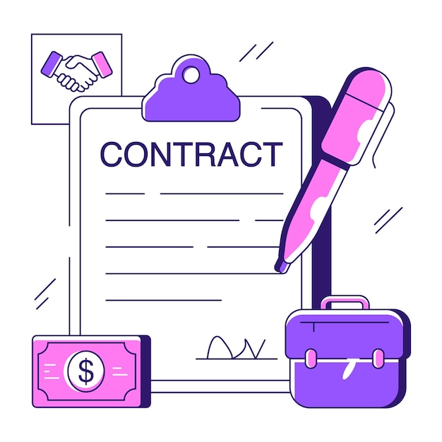 Vector perfect design illustration of contract