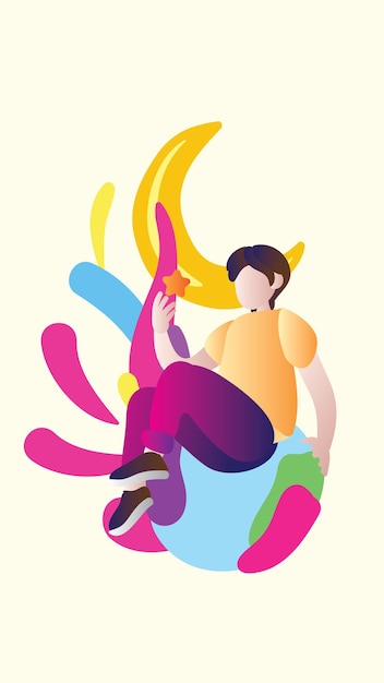 Vector personal creative activity for creative event