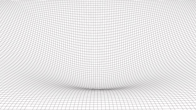 Vector perspective black grid on a transparent background futuristic distorted vector illustration background in the style of the 80s