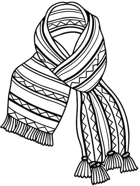 peruvian wool scarf vector graphics illustration eps source file format lossless scaling icon design