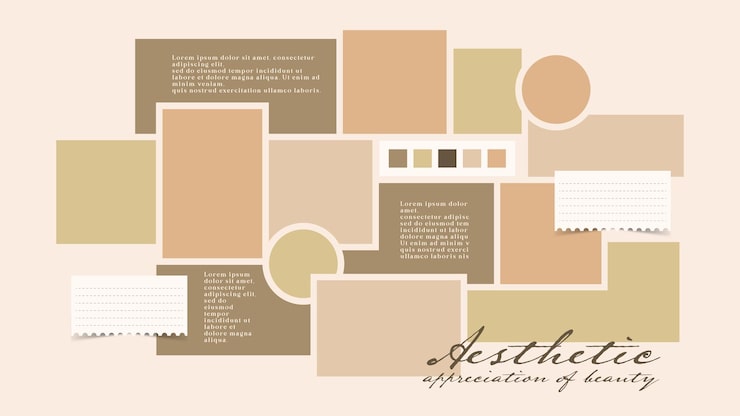 Vector photo collage template moodboard pictures grids