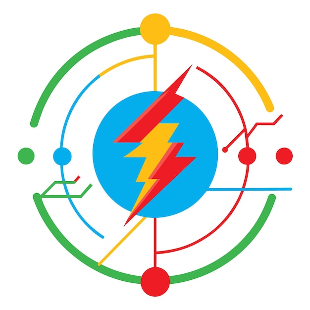 Vector physics icon set for conductivity studies