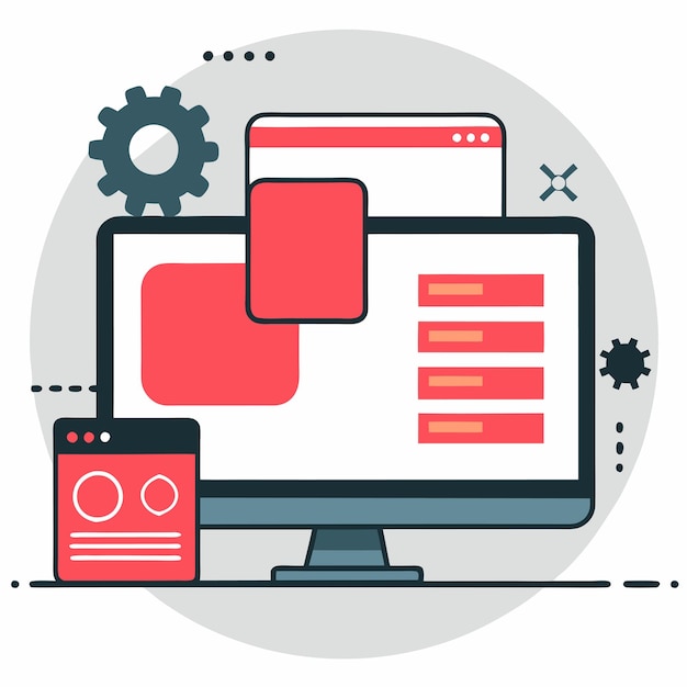 Vector pictorial guide to application programming interface api concepts for beginners