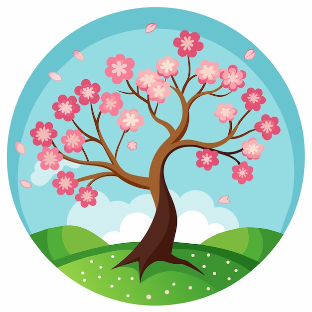Vector a picture of a cherry blossom