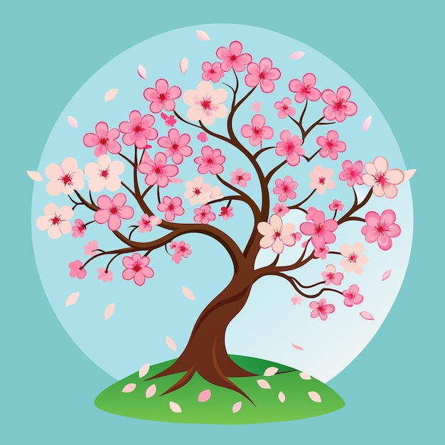 Vector a picture of a cherry blossom