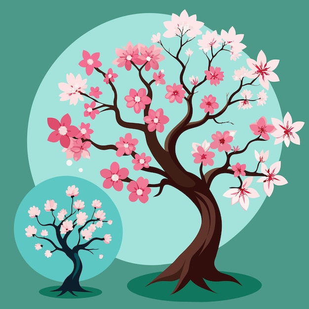 Vector a picture of a cherry blossom