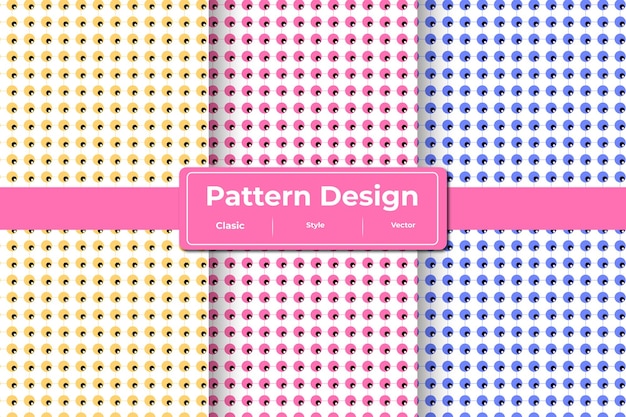 Vector pink and yellow background with a pink and blue pattern