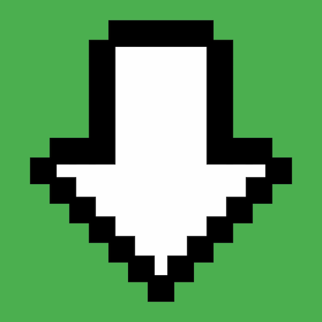 pixel art of arrow icon button arrow pointer icon arrow cursor with 8bit style