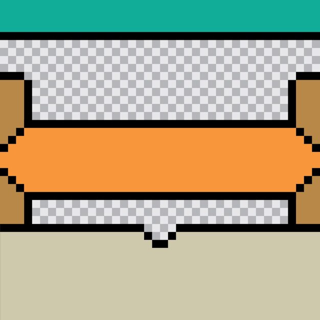 Vector pixel art social media post template design