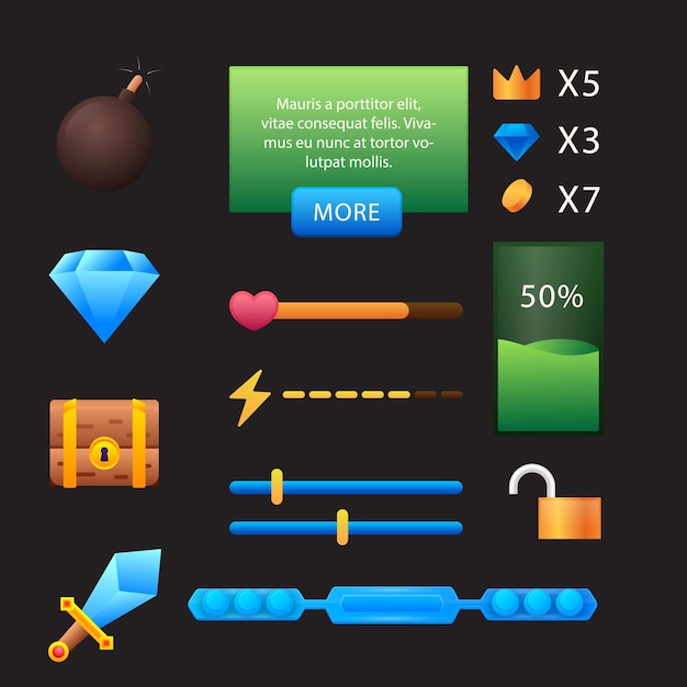 Vector pixel game icon retro video games element arcade ui button digital console 8bit interface pixel