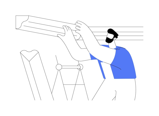 Vector place wall trim abstract concept vector illustration