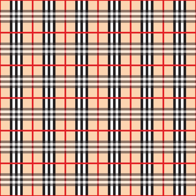 Vector plaid gingham pattern seamless check texture for modern textiles fashion fabric design