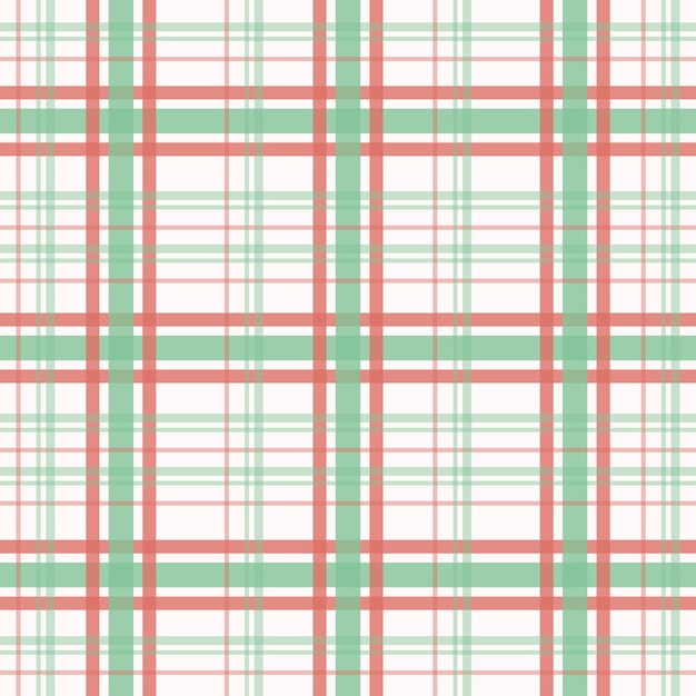 Vector a plaid pattern with green and red stripes.