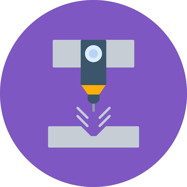 Vector plasma laser flat illustration