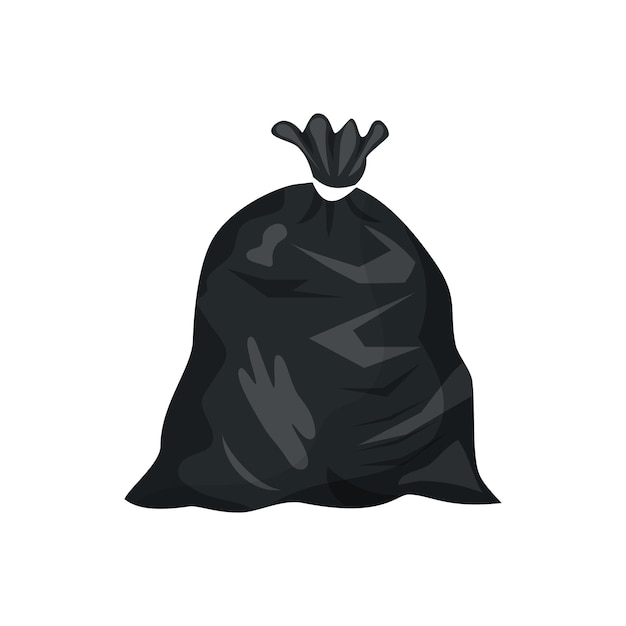 Vector plastic garbage ba