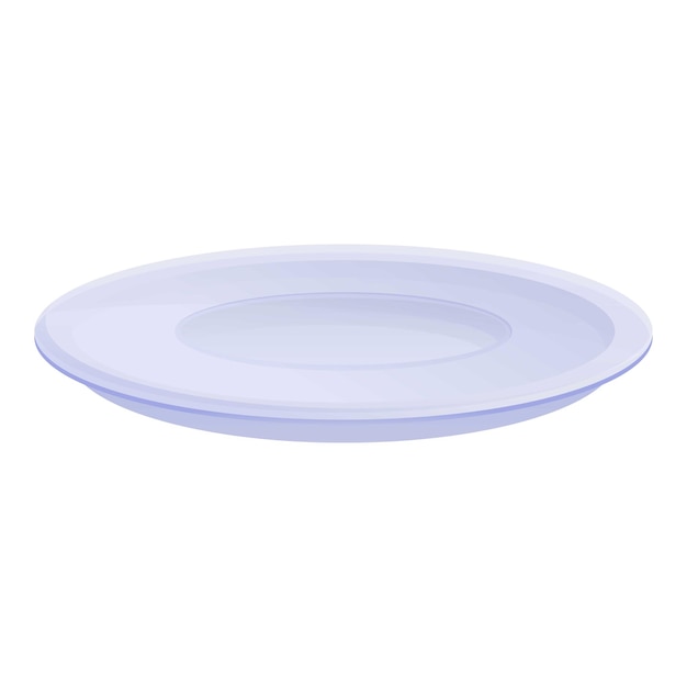 Vector plastic plate icon cartoon of plastic plate vector icon for web design isolated on white background