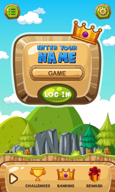 Vector platform game user interface design