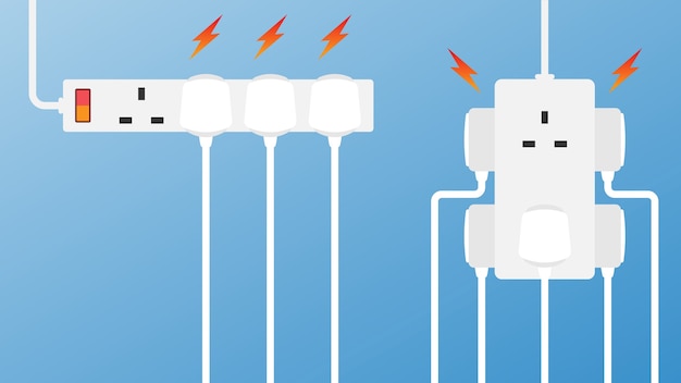 Vector plug in full power outlet