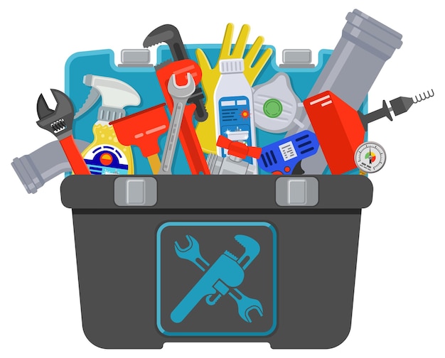 Vector plumbing service concept