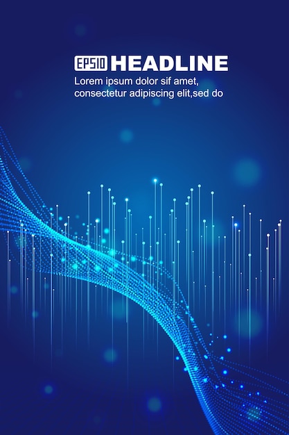 point line penetrating particle trajectory network technology velocity sensing background