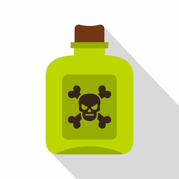Vector poison icon flat illustration of poison vector icon for web