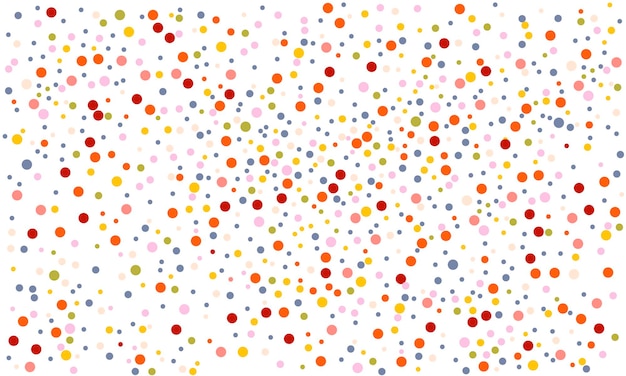 Vector polka dot seamless pattern, multi color illustration