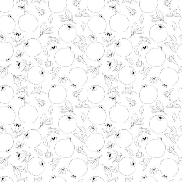 pomegranate isolated on white background with clipping path a set of seamless patterns with kiwi