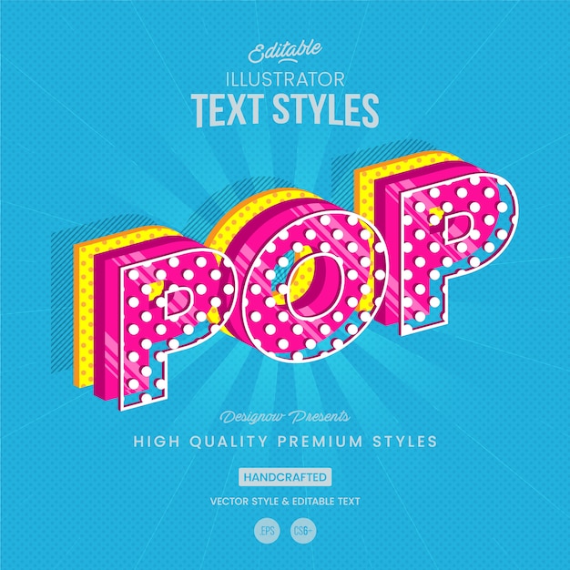 Vector pop art text style